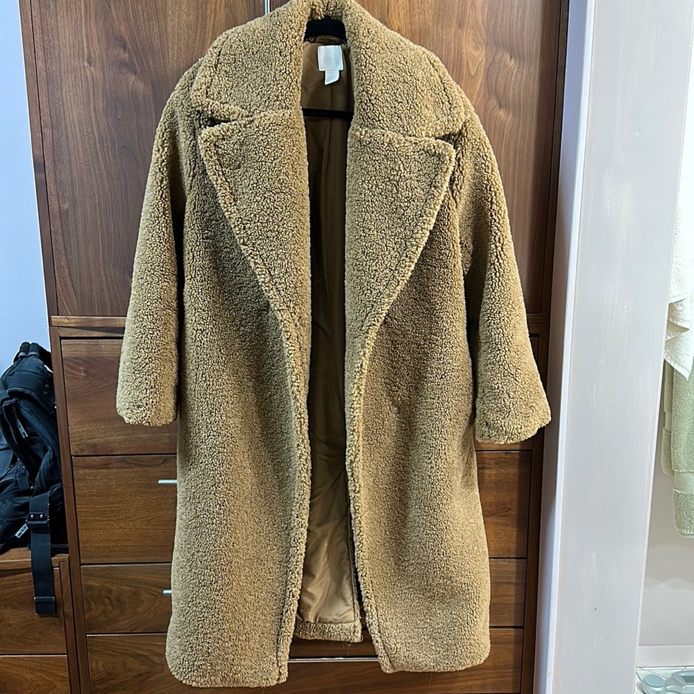 H&M Faux Fur Teddy Coat